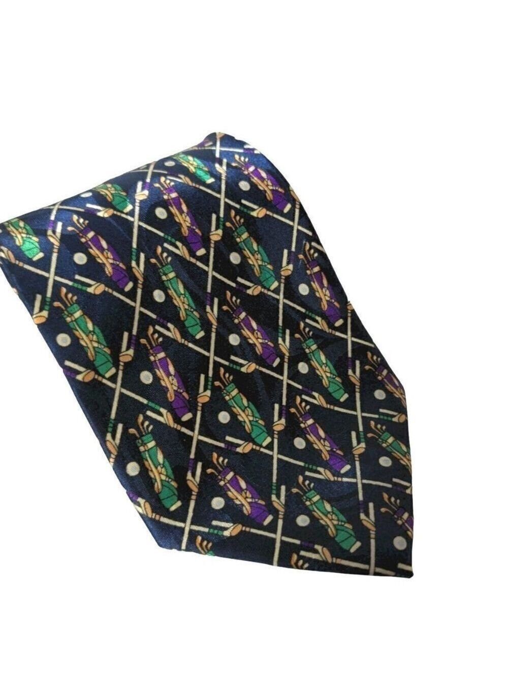 Beverly Hills Polo Club Golf Balls Print Necktie